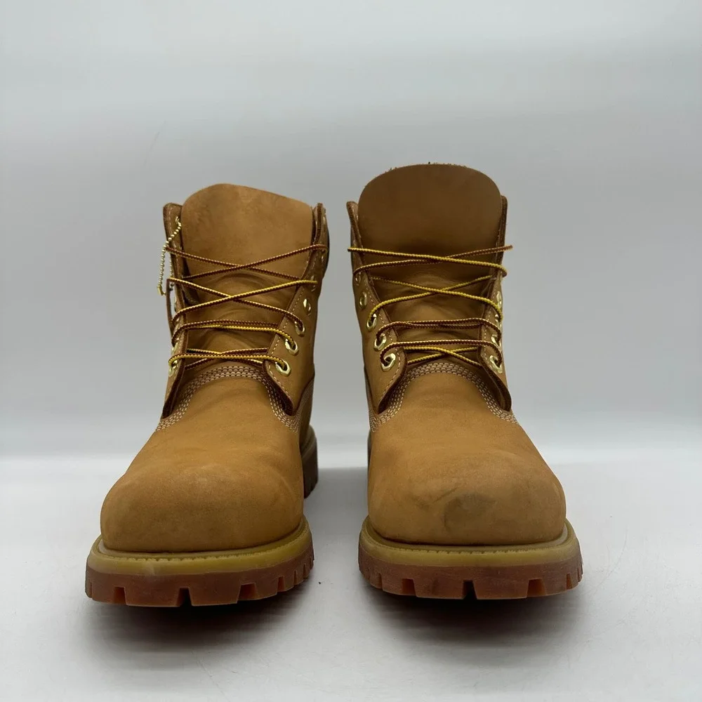 Timberland 10061 Mens 10M Wheat Nubuck 6-Inch Premium Waterproof Leather Boots